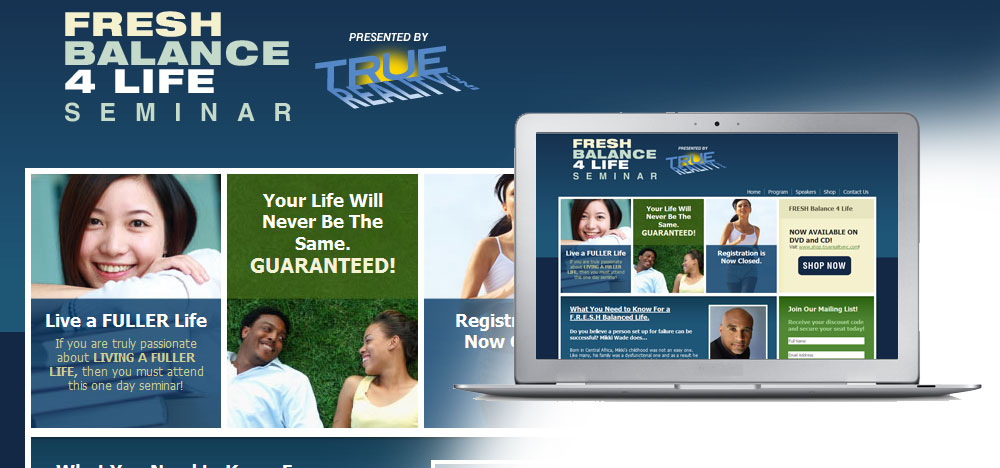Fresh Balance 4 Life Seminar Website